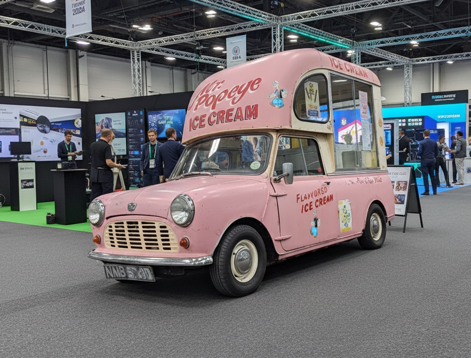 Icecream van at trade show