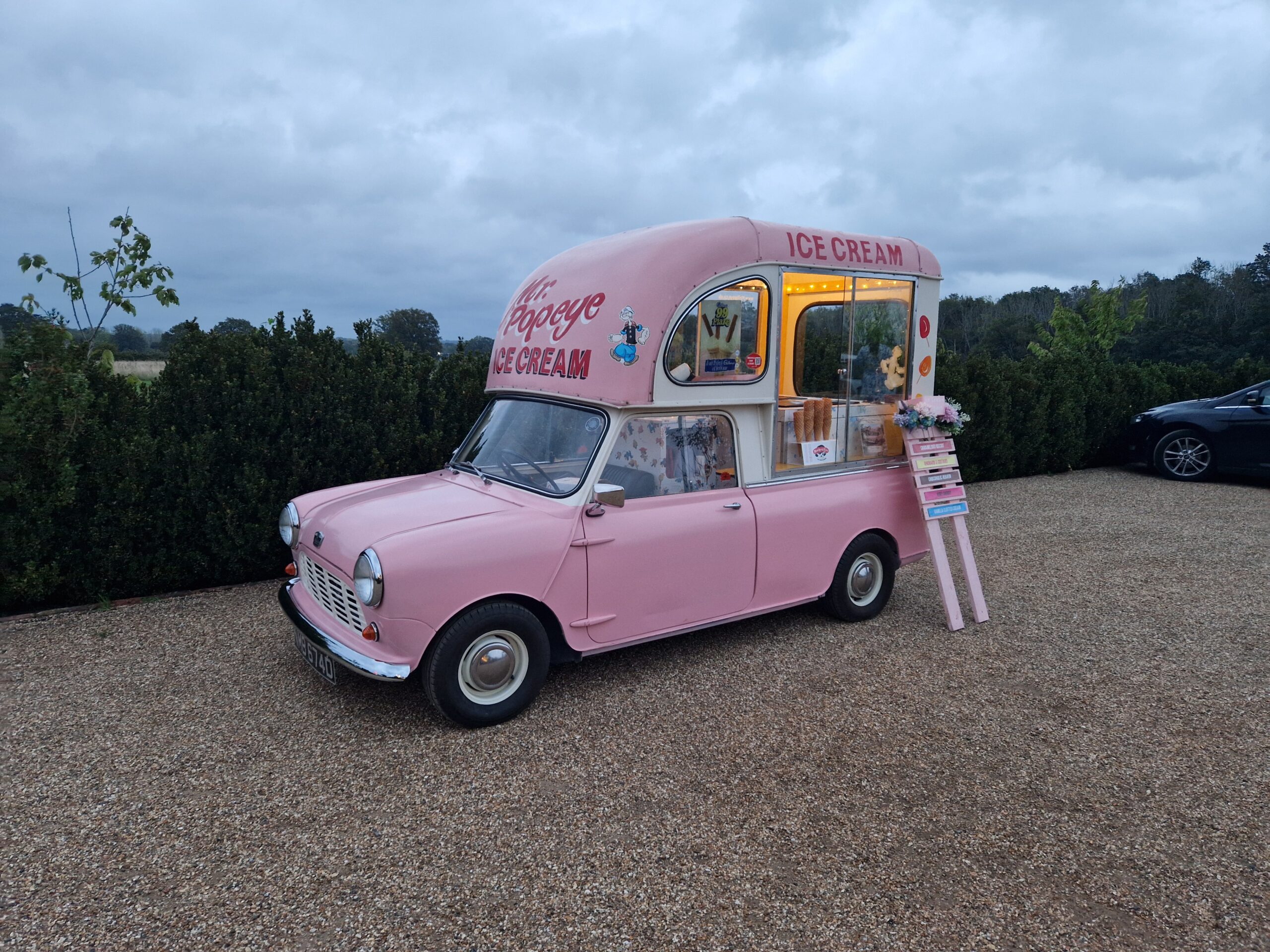 Mr Popeye, the vintage Mini ice cream van