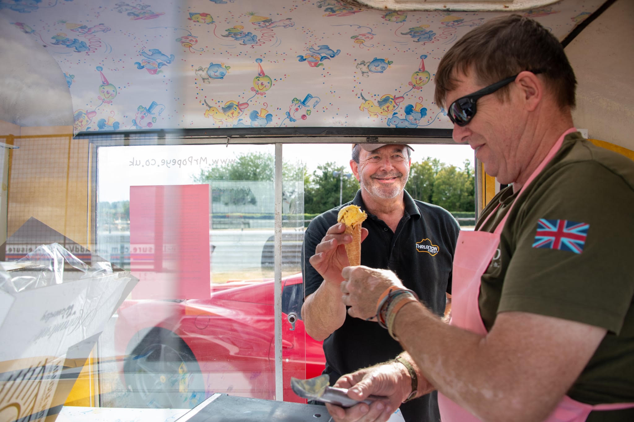 Mr Popeye at a classic car event
